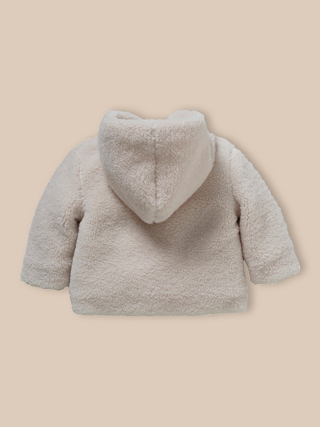 Babyjasje met kap in sherpa