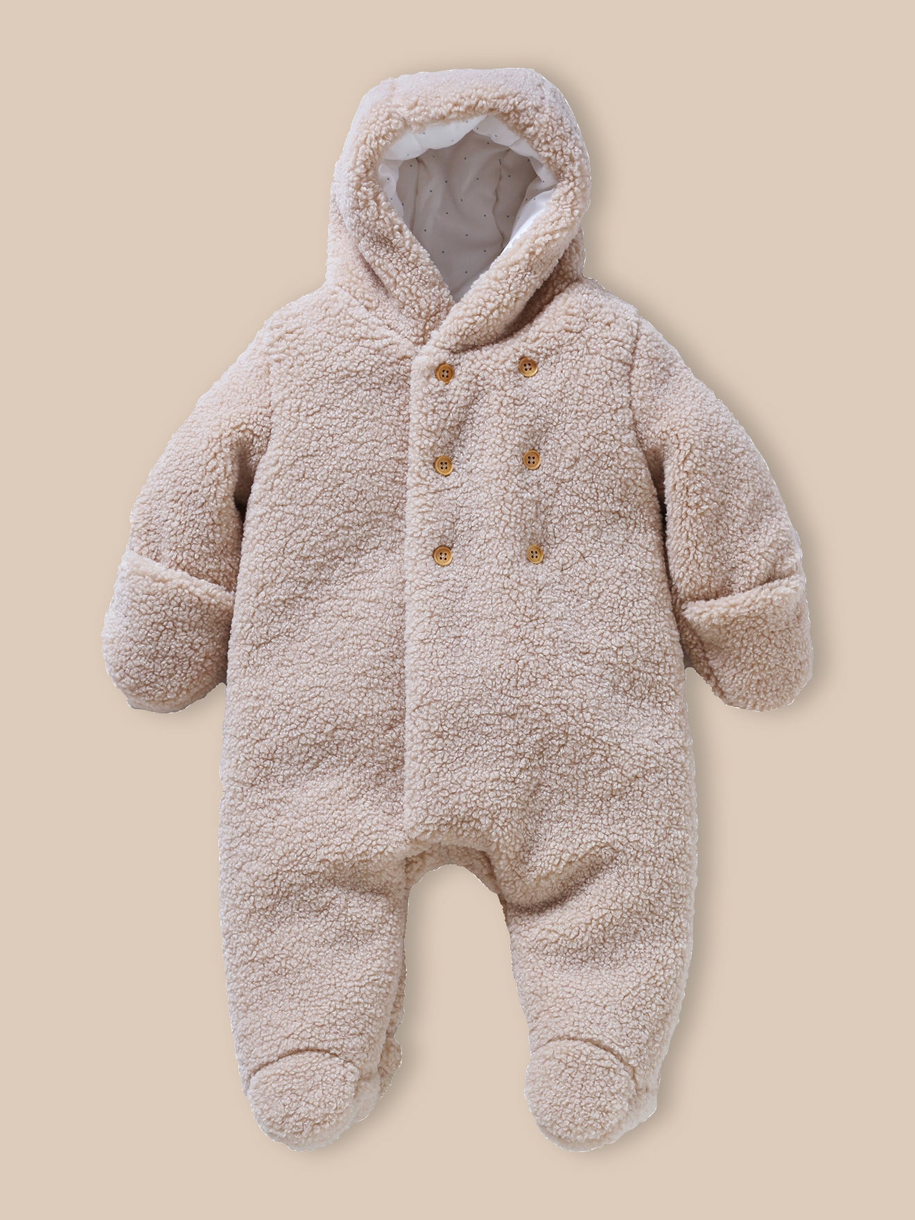 Babypakje in sherpa met pluchen effect