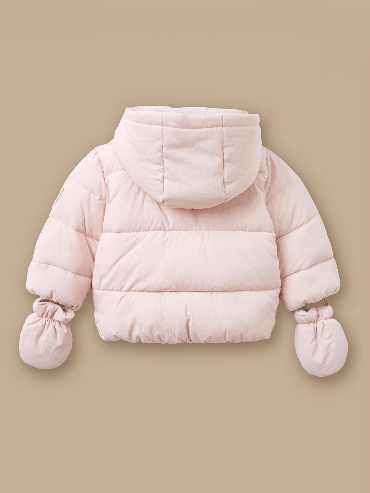 Effen gewatteerd babyjasje met fleecevoering
