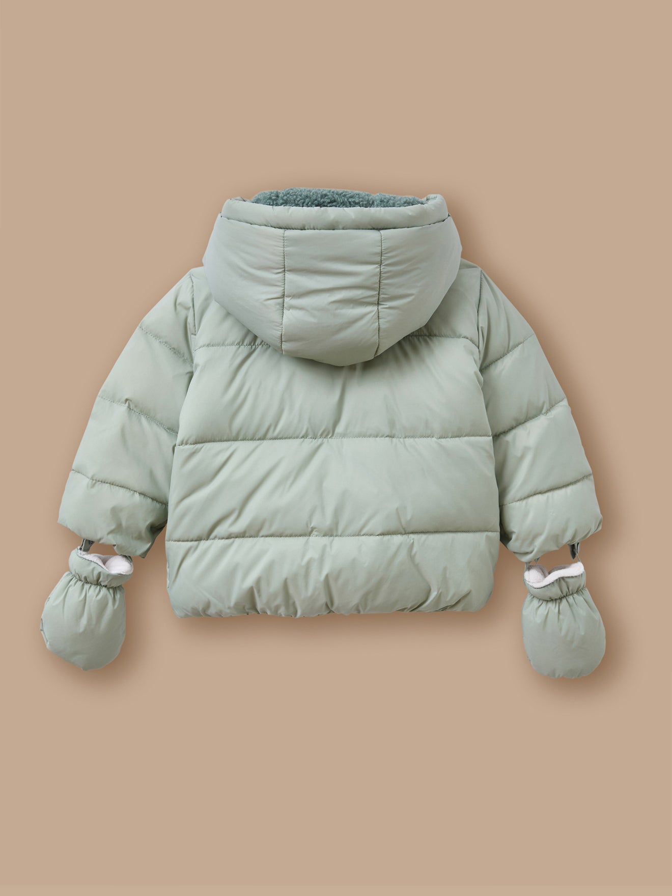 Doudoune unie doublée sherpa Bébé