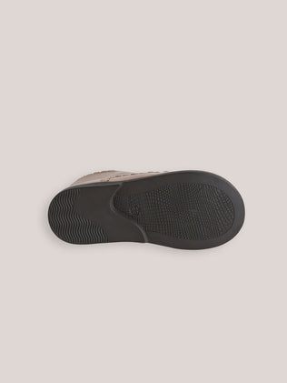 Glanzende babybottines in leer