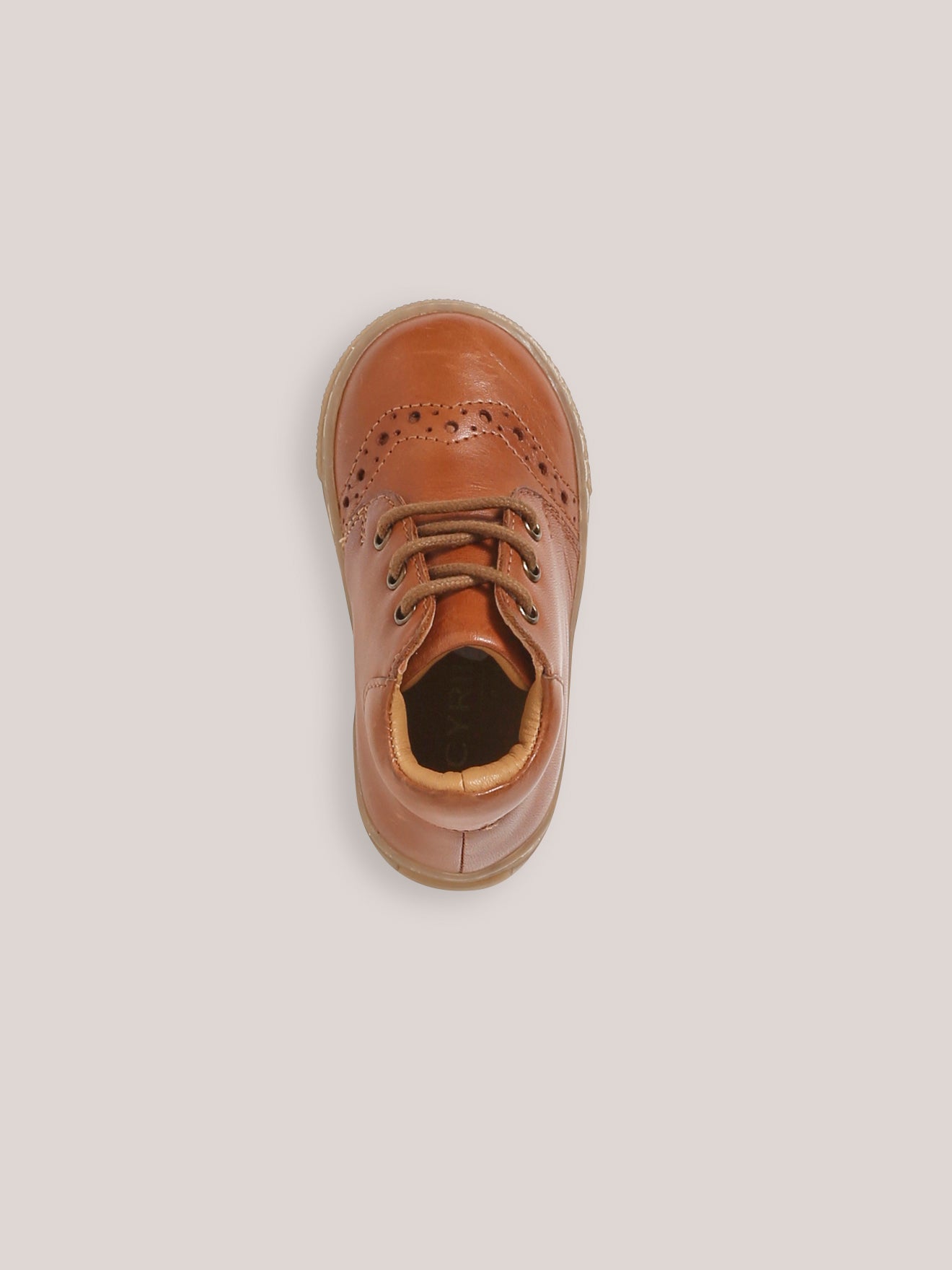 Bottines bout fleuri Bébé en cuir
