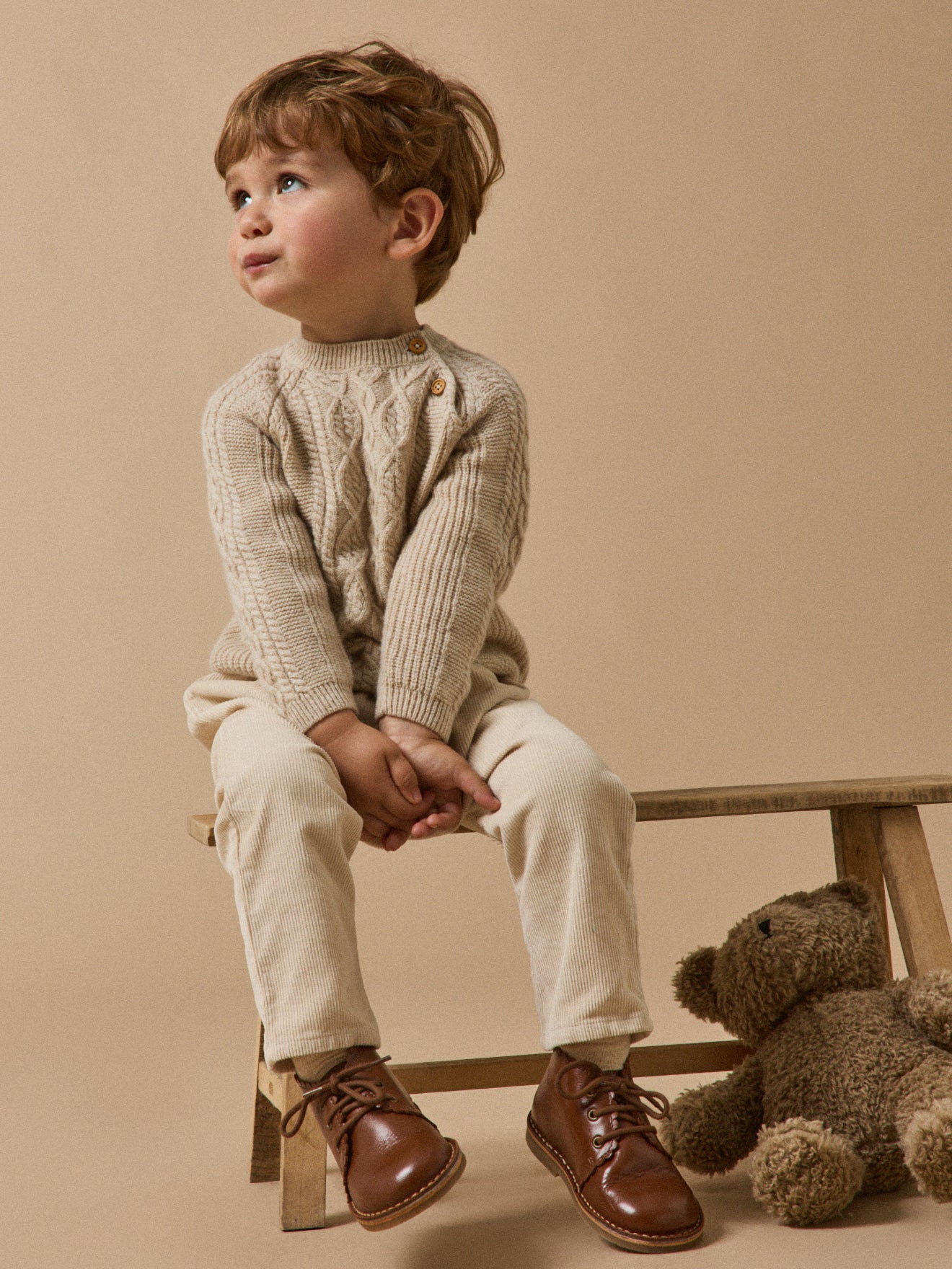 Geschulpte babybottines in leer