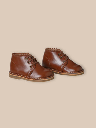 Geschulpte babybottines in leer