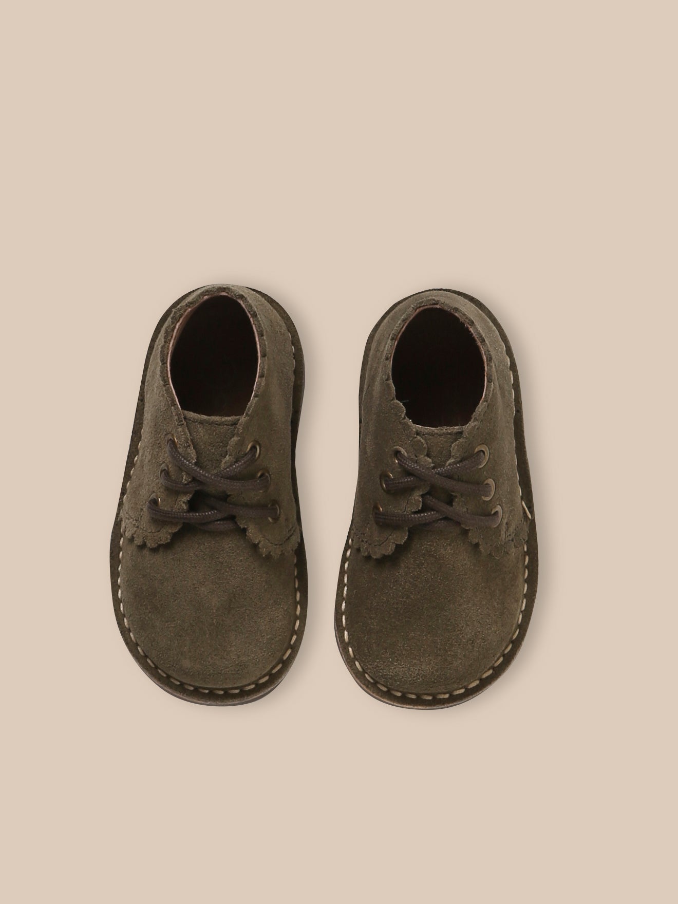 Babybottines in suèdeleer