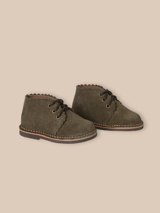 Babybottines in suèdeleer