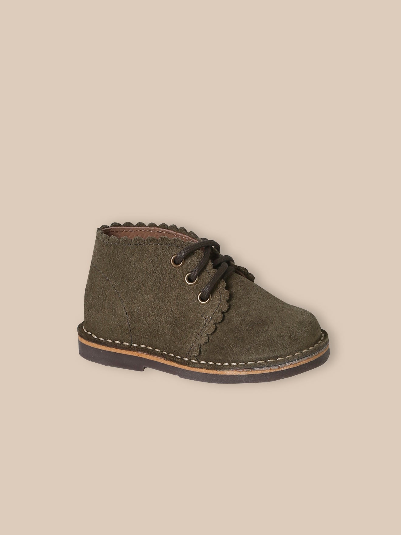Babybottines in suèdeleer
