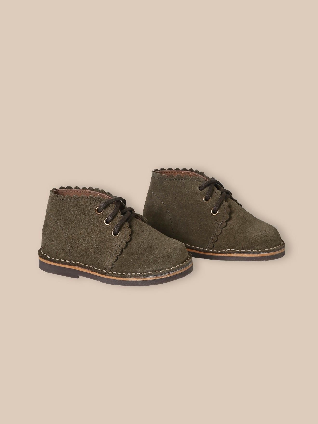Babybottines in suèdeleer