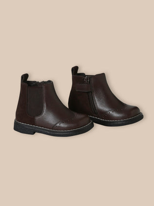 Leren chelsea babyboots