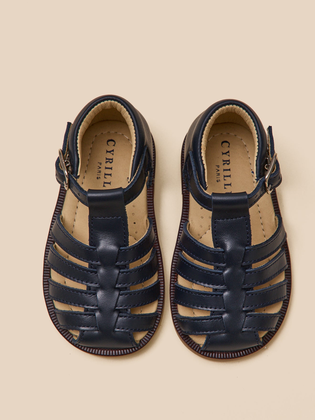 Fisher babysandalen in leer