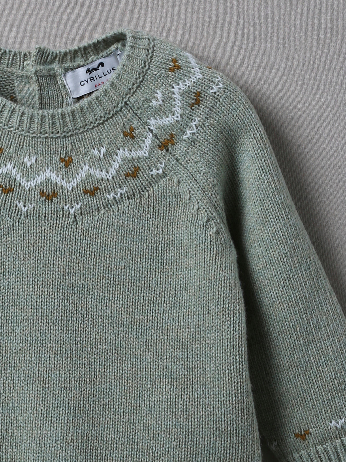 Babysetje met jacquard van wol en kasjmier