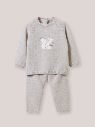 Babysetje in tricot en wol