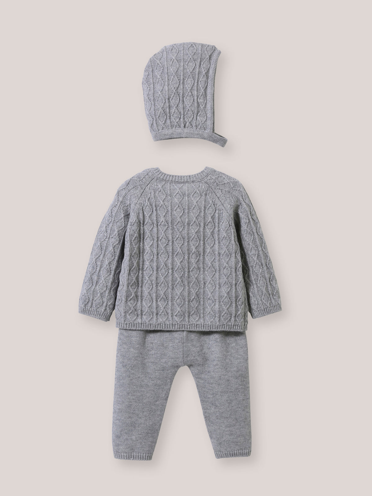 Wollen babypakje met muts