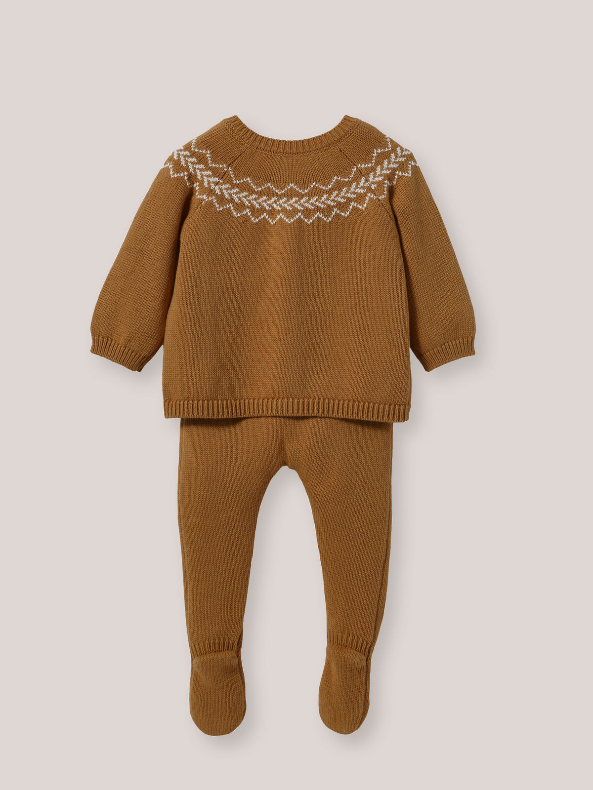 Wollen babysetje met jacquard