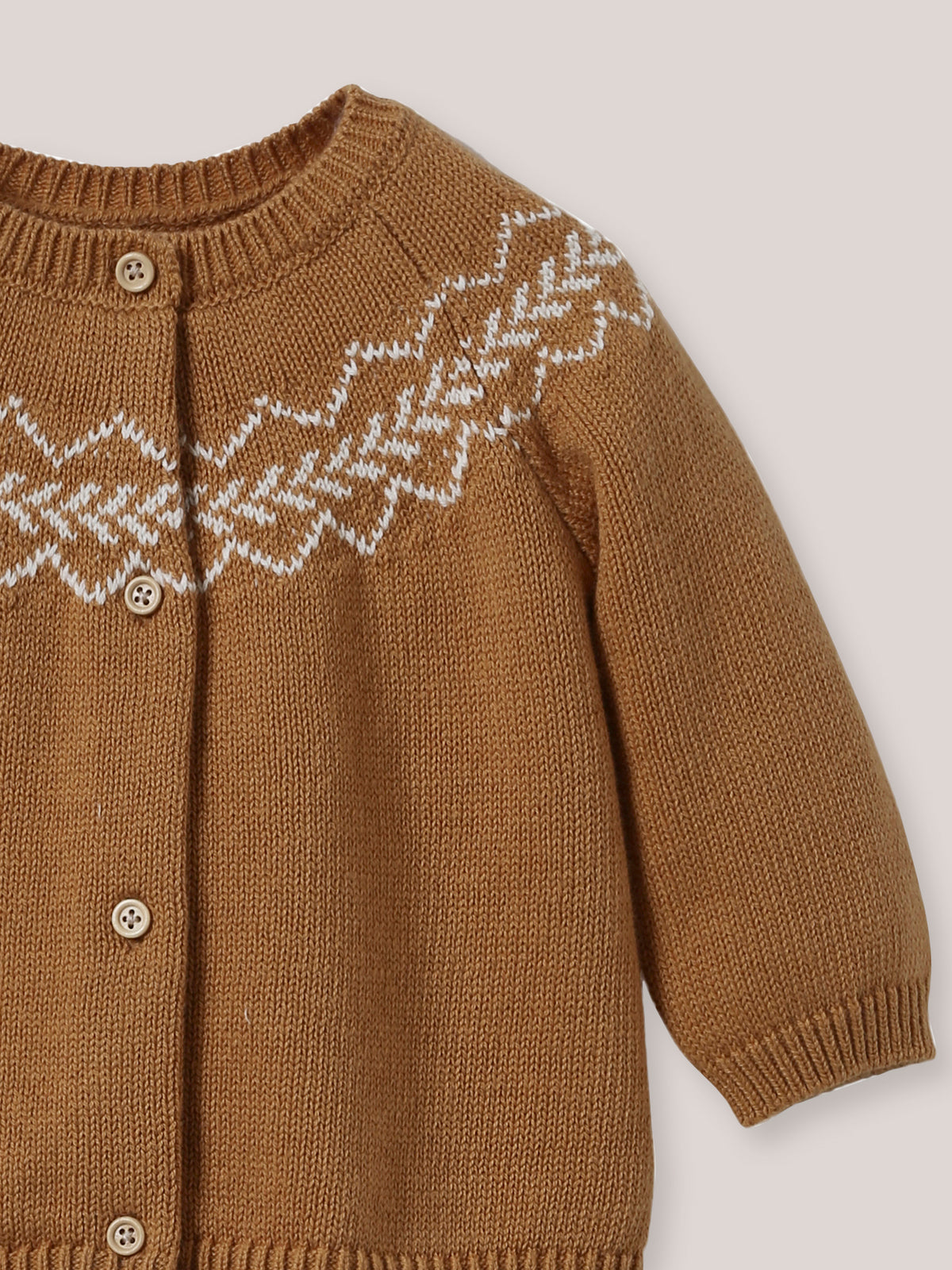 Wollen babysetje met jacquard