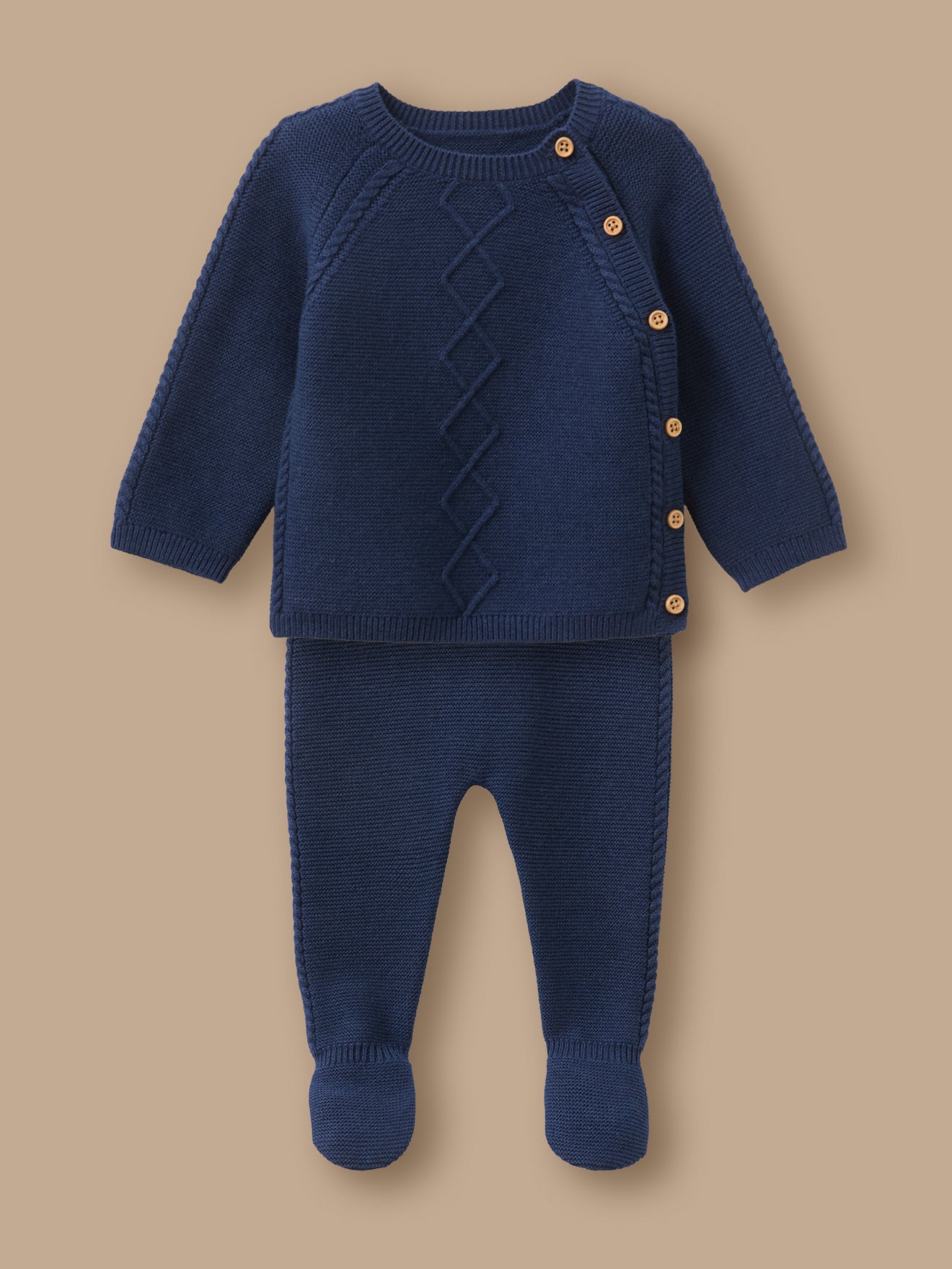 Ensemble naissance - Coton biologique et laine