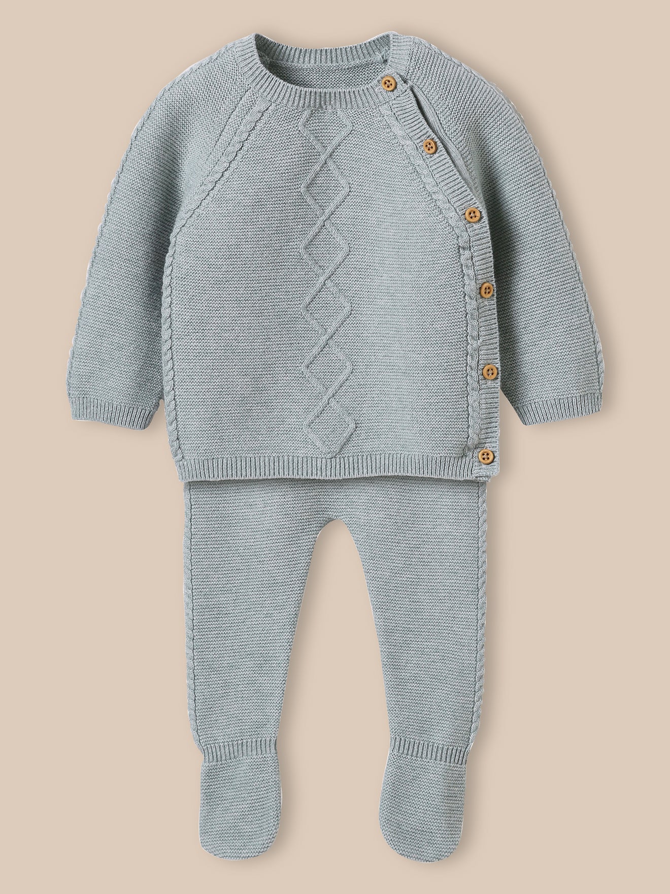 Ensemble naissance - Coton biologique et laine