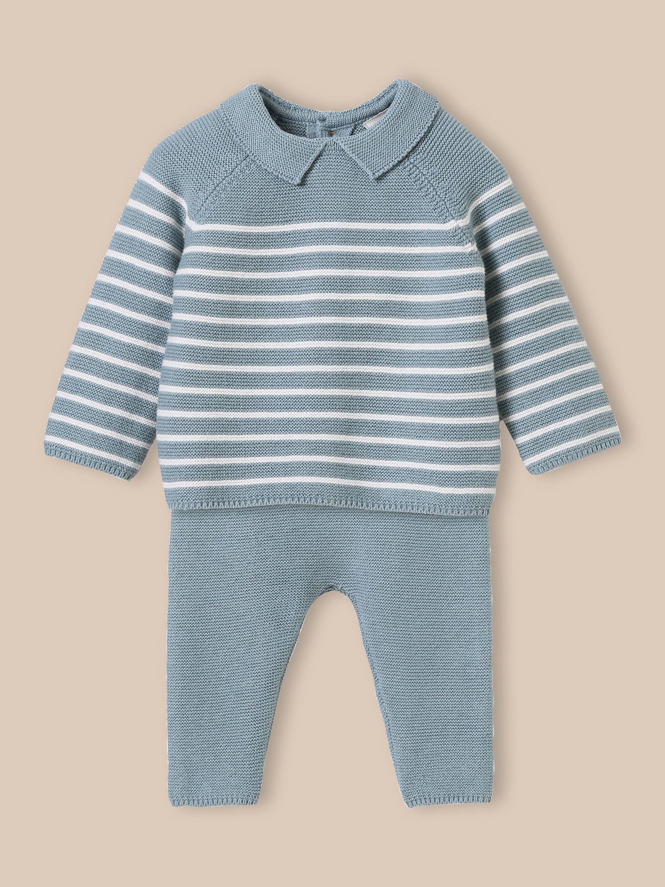 Ensemble en tricot rayé Bébé