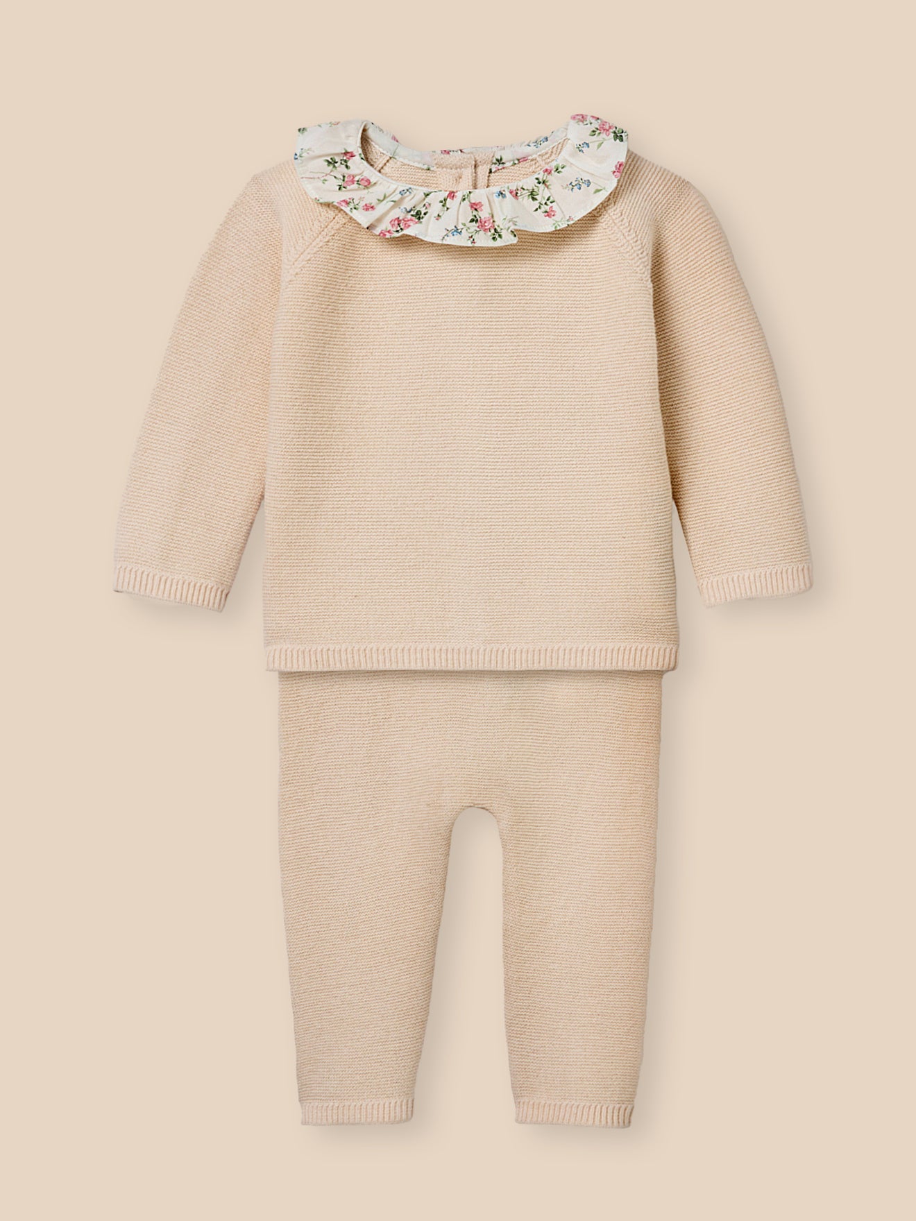 Gebreide kraag in Liberty-stof