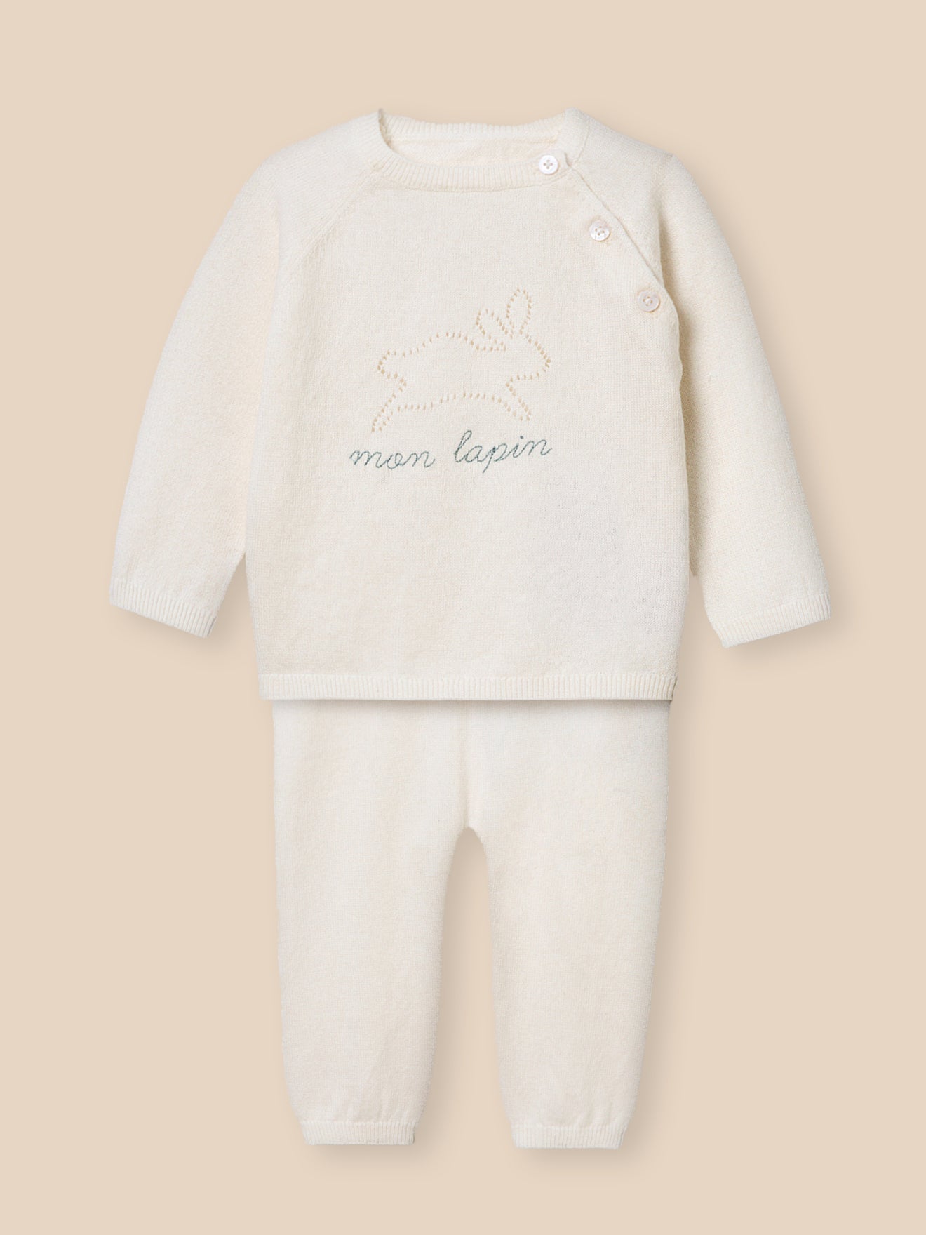 Ensemble en coton biologique et laine Bébé