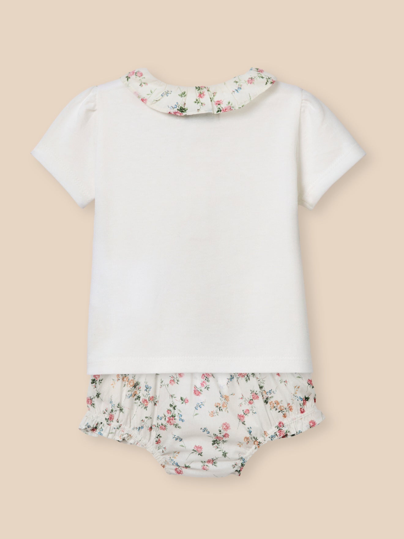 Babyset van T-shirt en bloomer in Liberty-stof