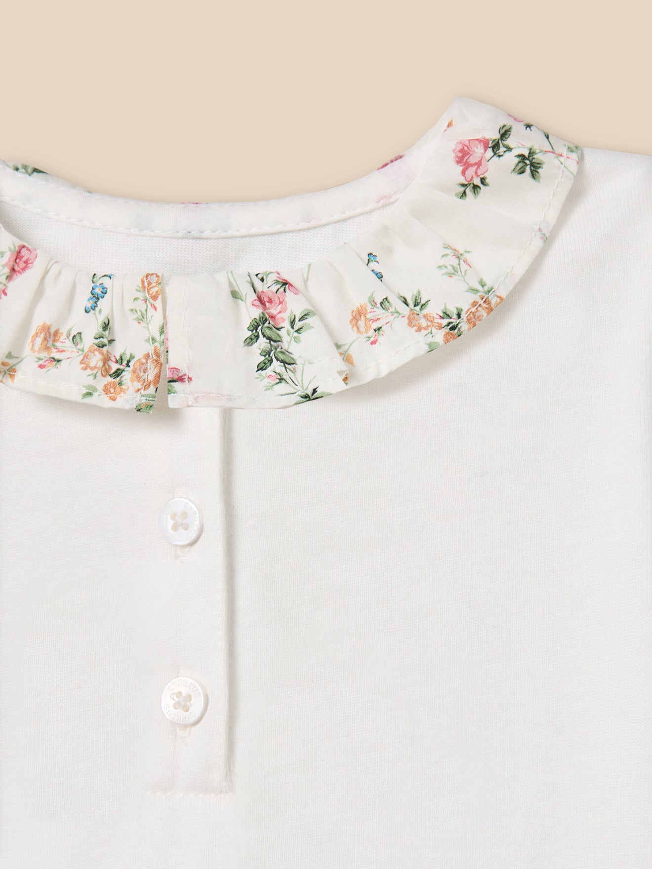 Babyset van T-shirt en bloomer in Liberty-stof