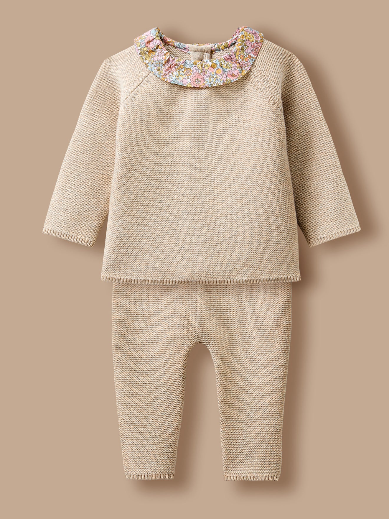 Ensemble tricot bébé col Liberty