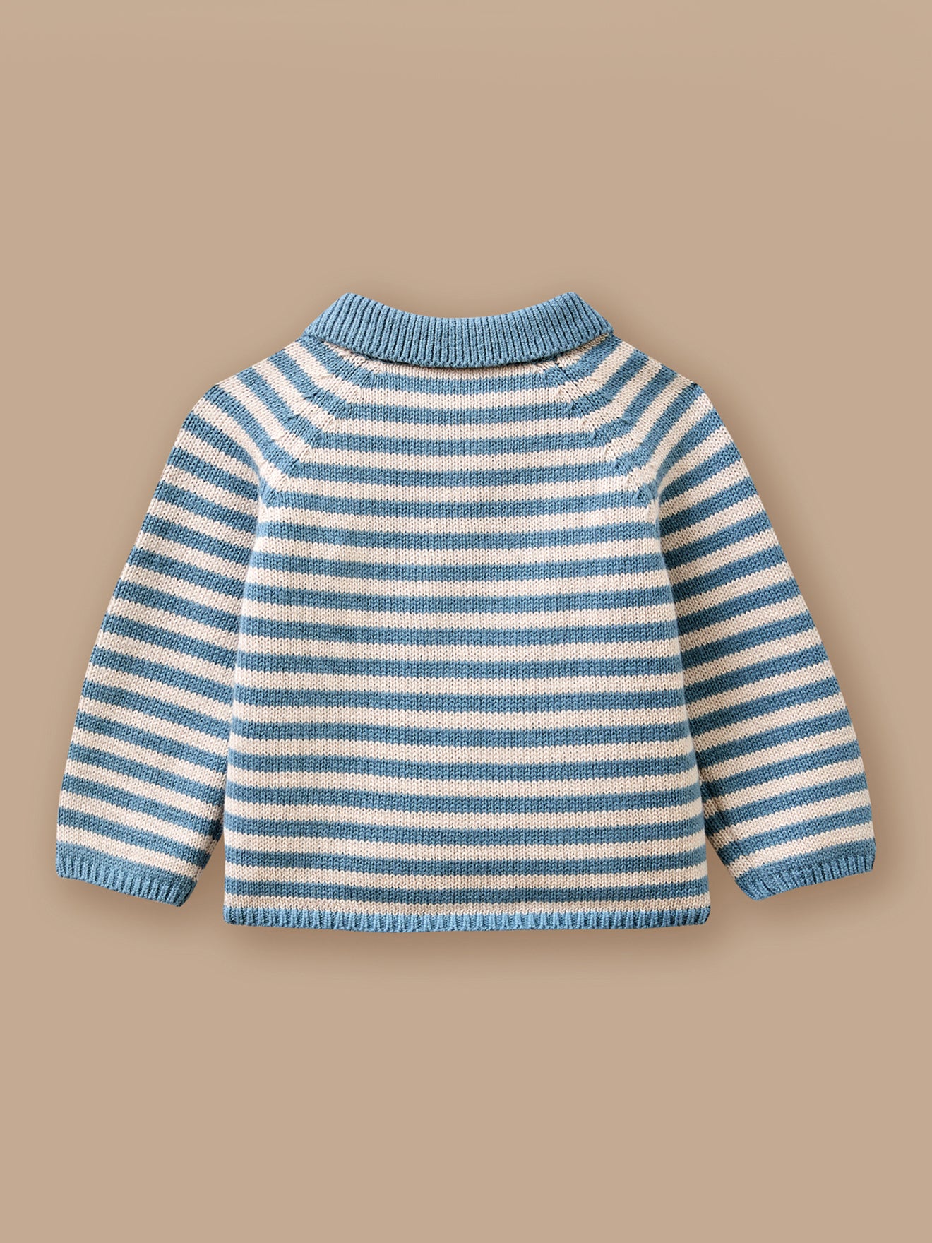 Ensemble in gebreide stof met strepen baby