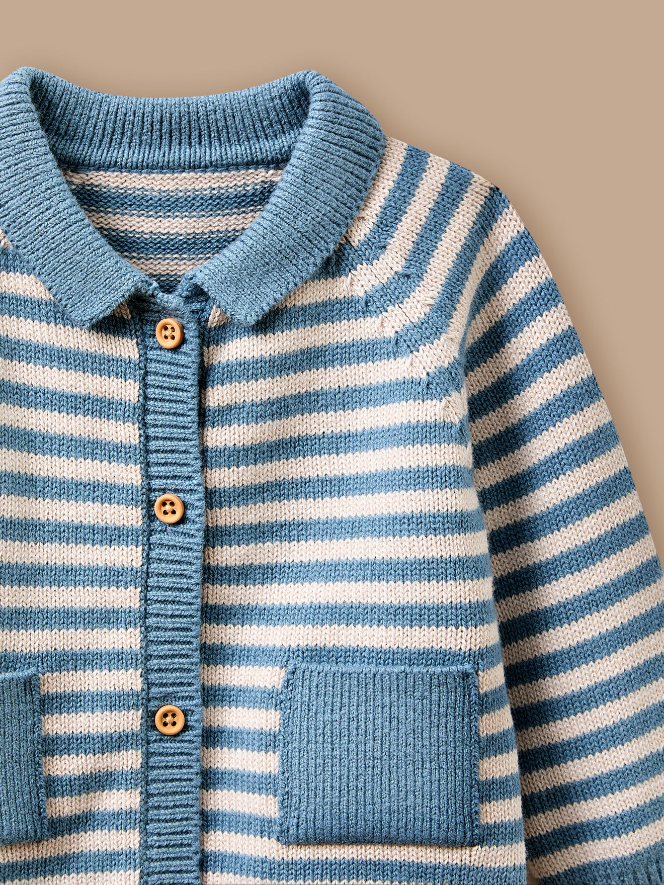 Ensemble in gebreide stof met strepen baby