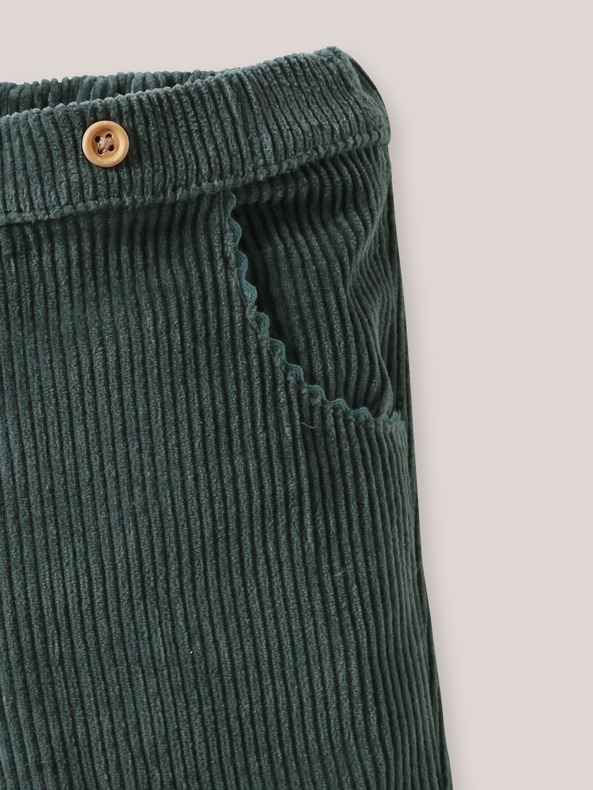 Babybroek in grof geribd velours