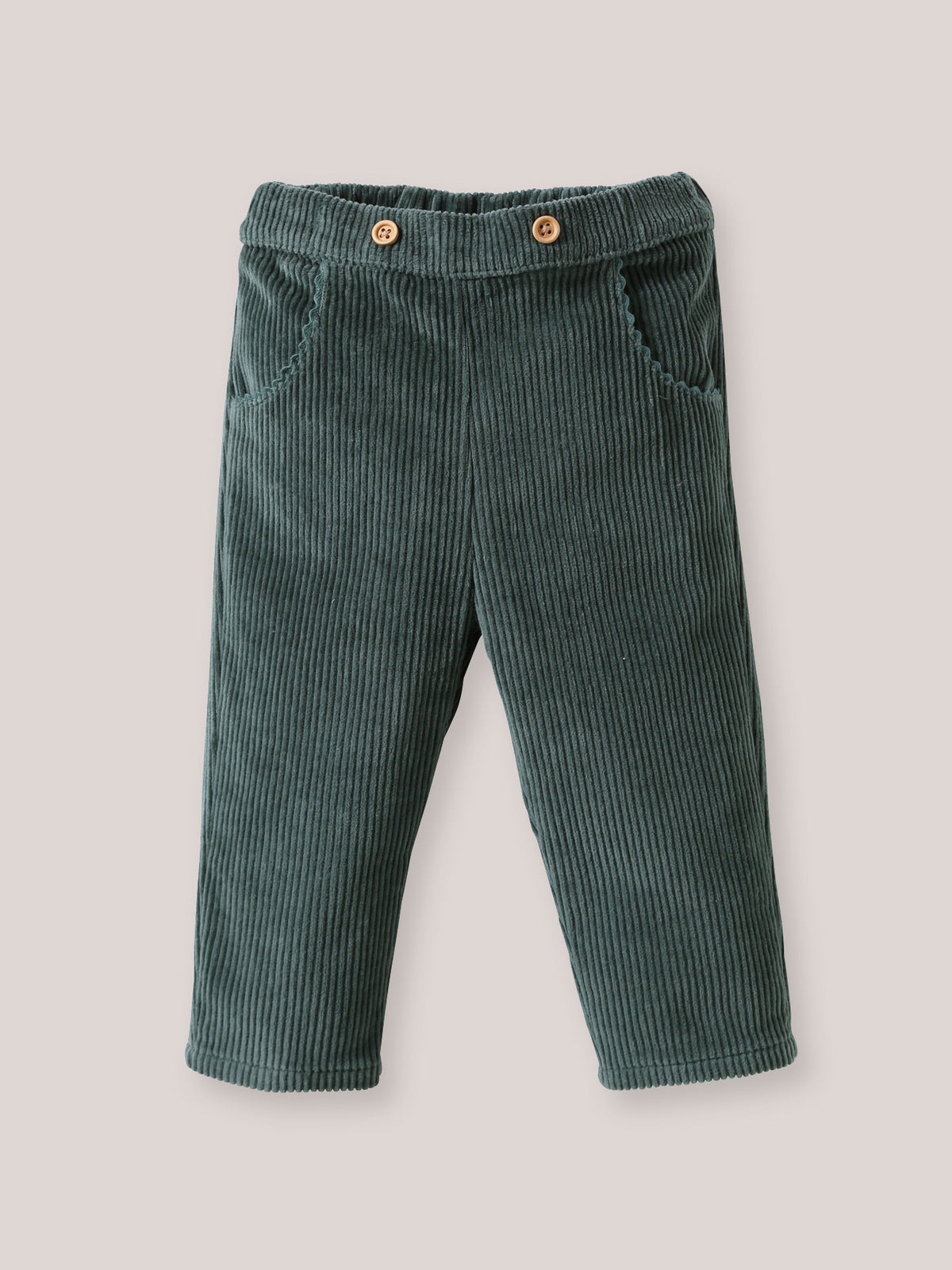 Babybroek in grof geribd velours