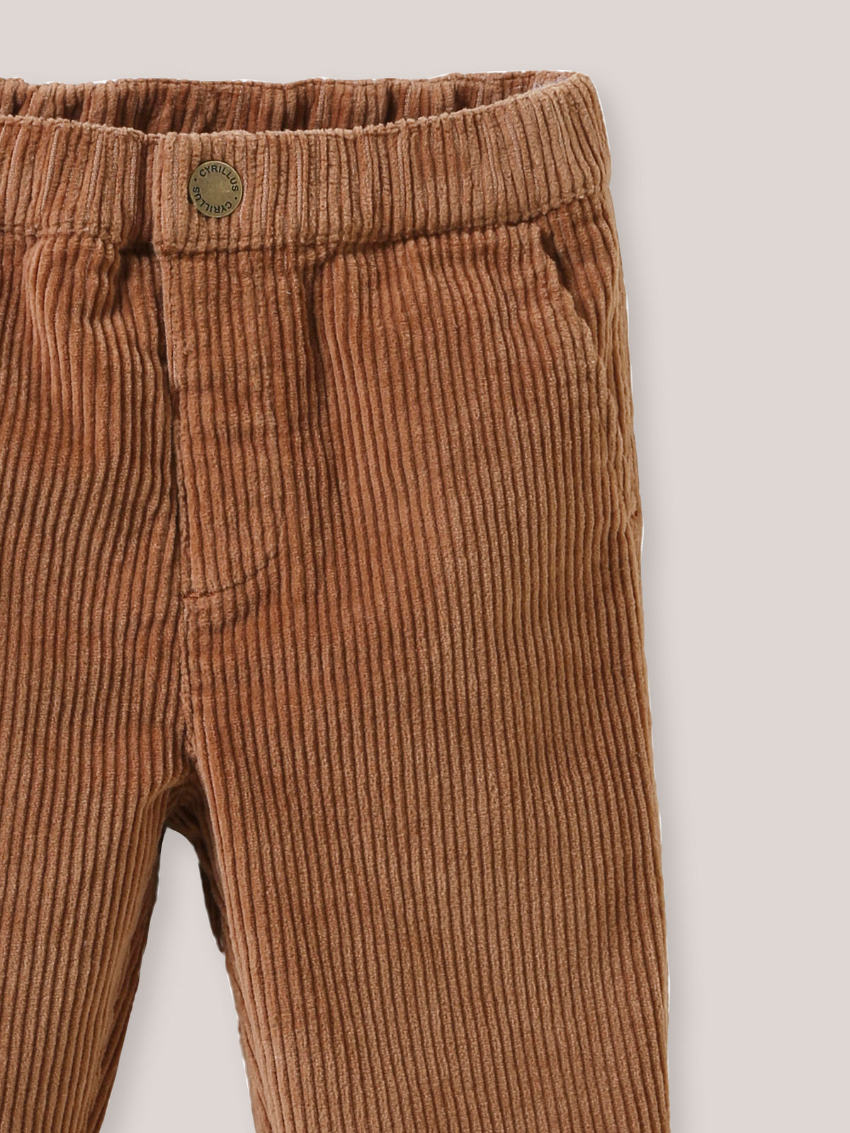 Babybroek in grof geribd velours