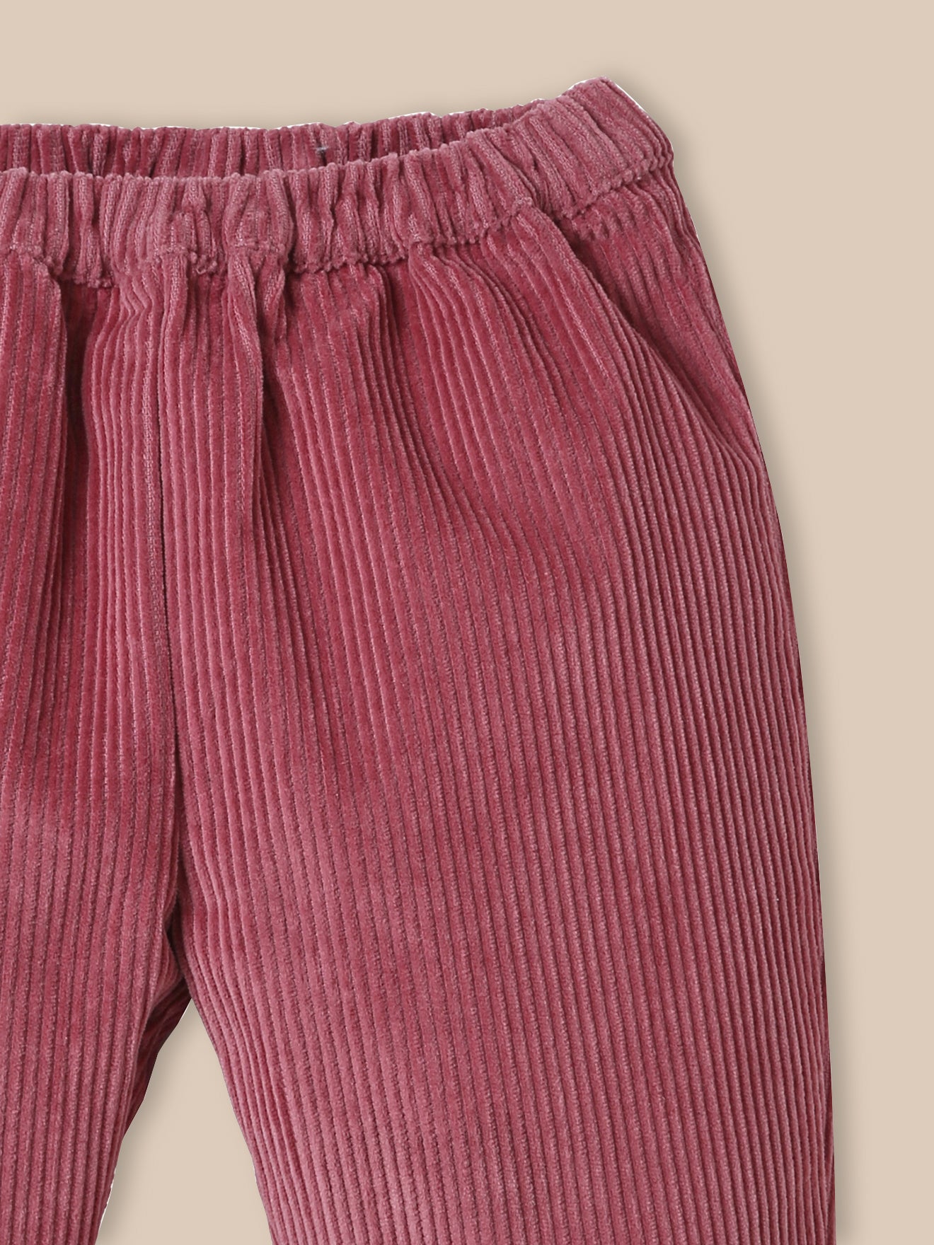 Babybroek in grof geribd velours