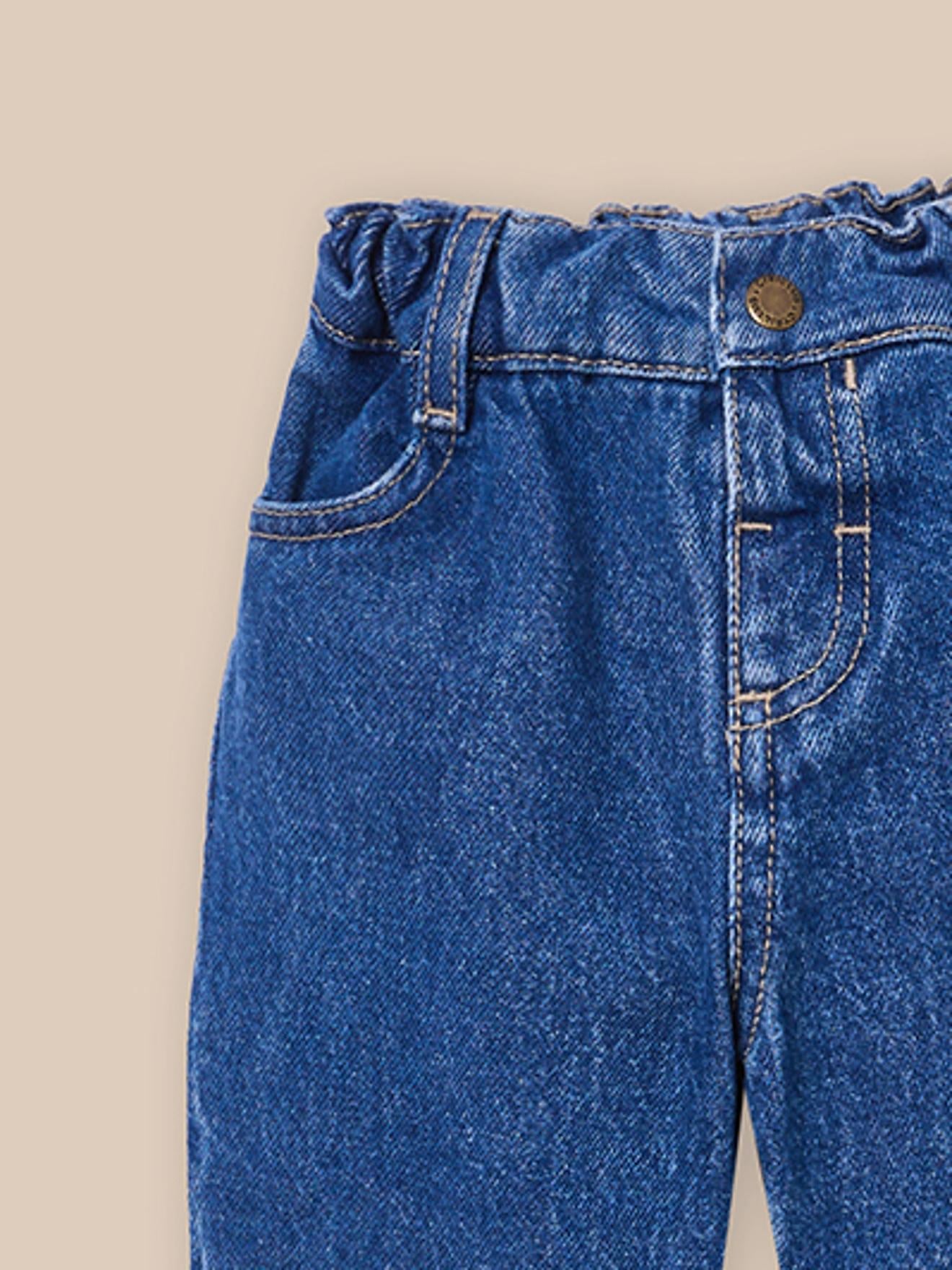 Rechte babybroek in denim
