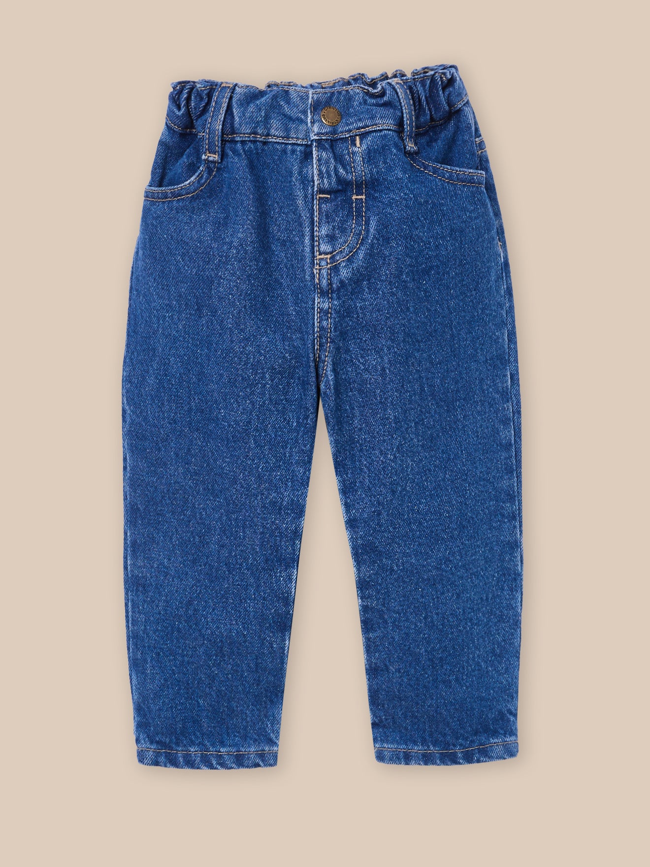 Rechte babybroek in denim