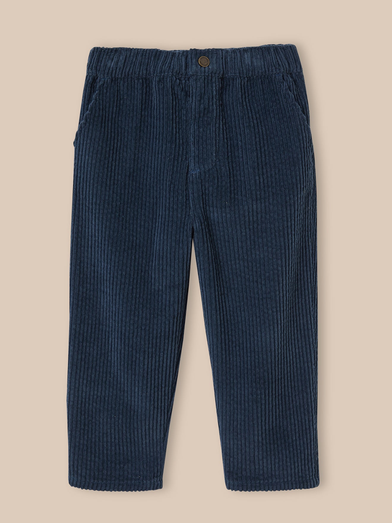 Babybroek in grof geribd velours