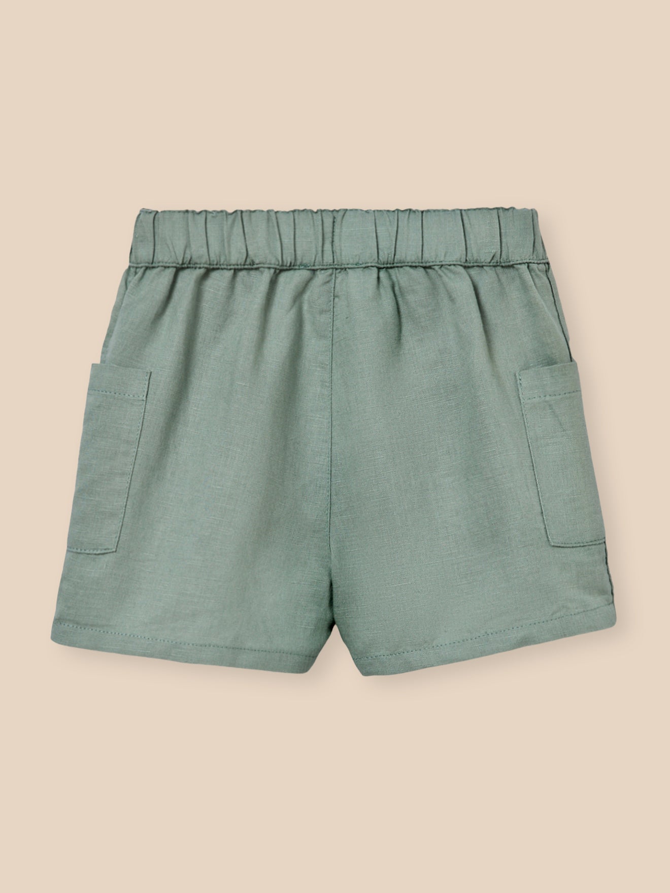 Babyshort van linnen en katoen