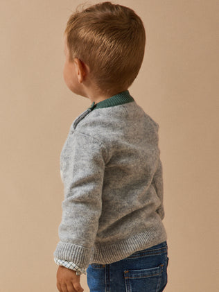 Wollen babytrui met beermotief