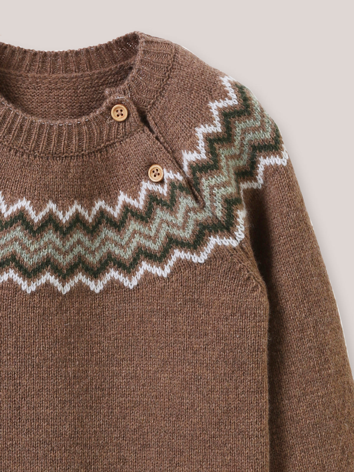 Pull jacquard Bébé en Lambswool