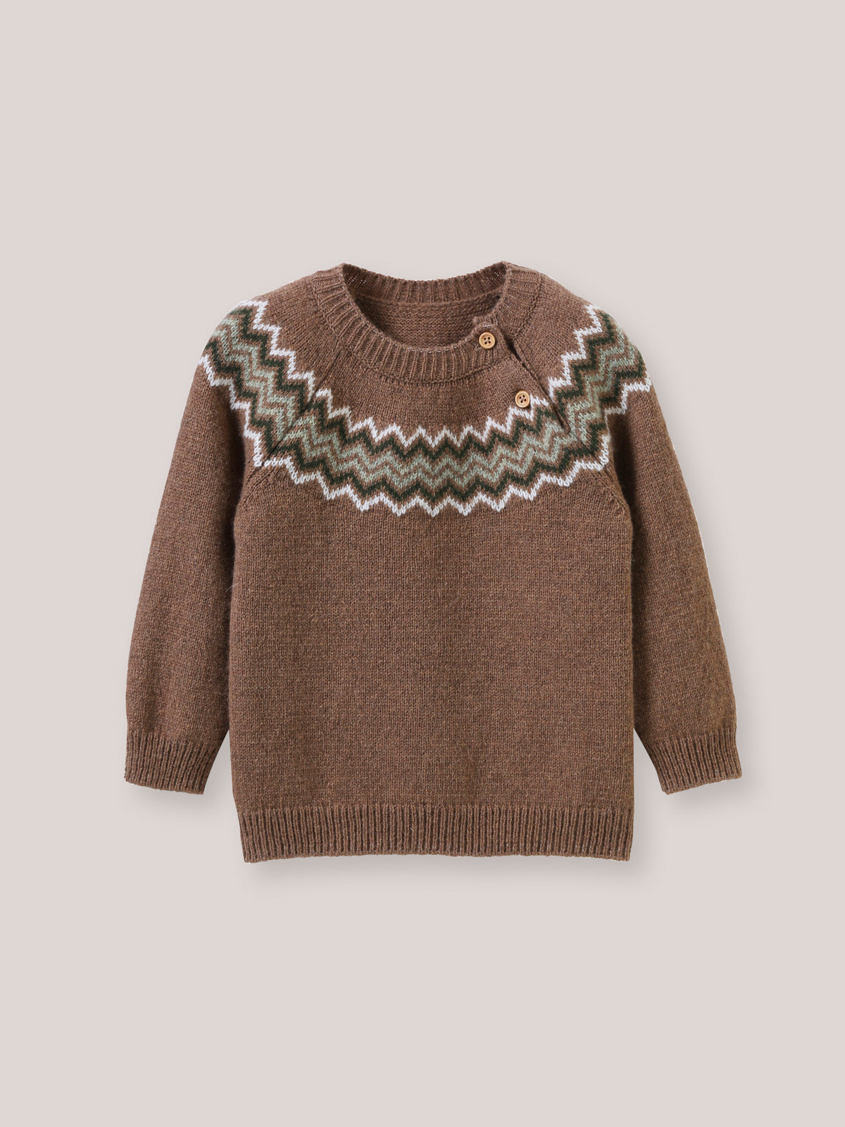 Pull jacquard Bébé en Lambswool
