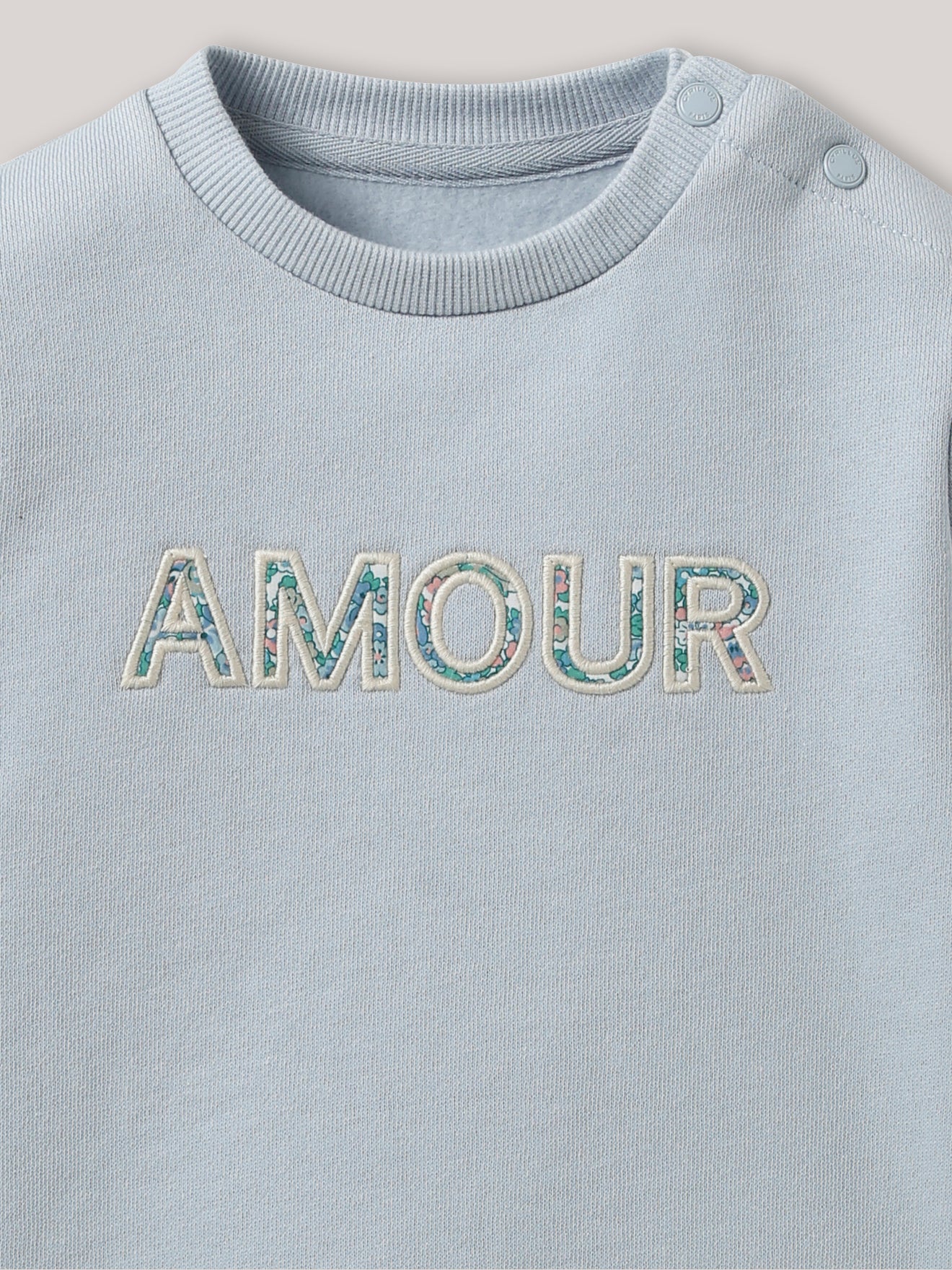Sweat lettres en tissu Liberty - Coton biologique