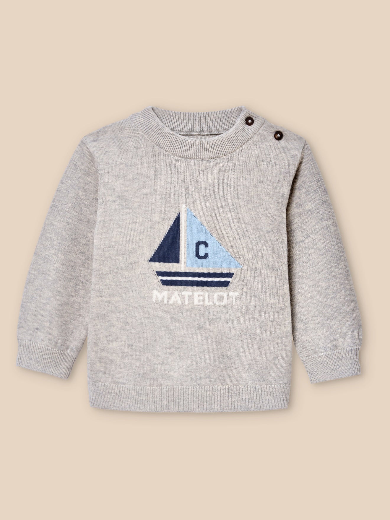 Pull Bébé en coton biologie et laine