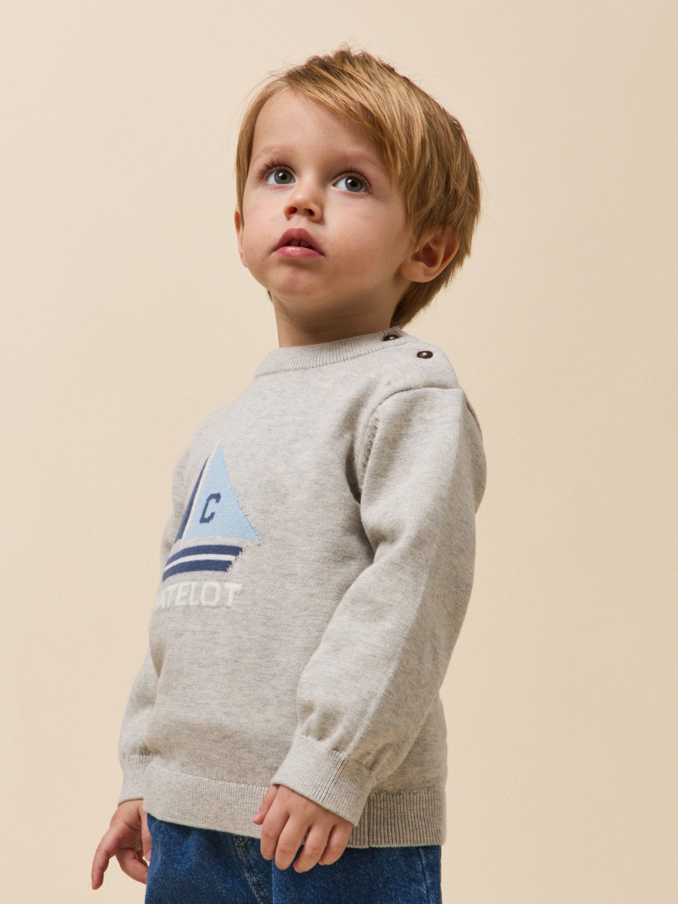 Pull Bébé en coton biologie et laine