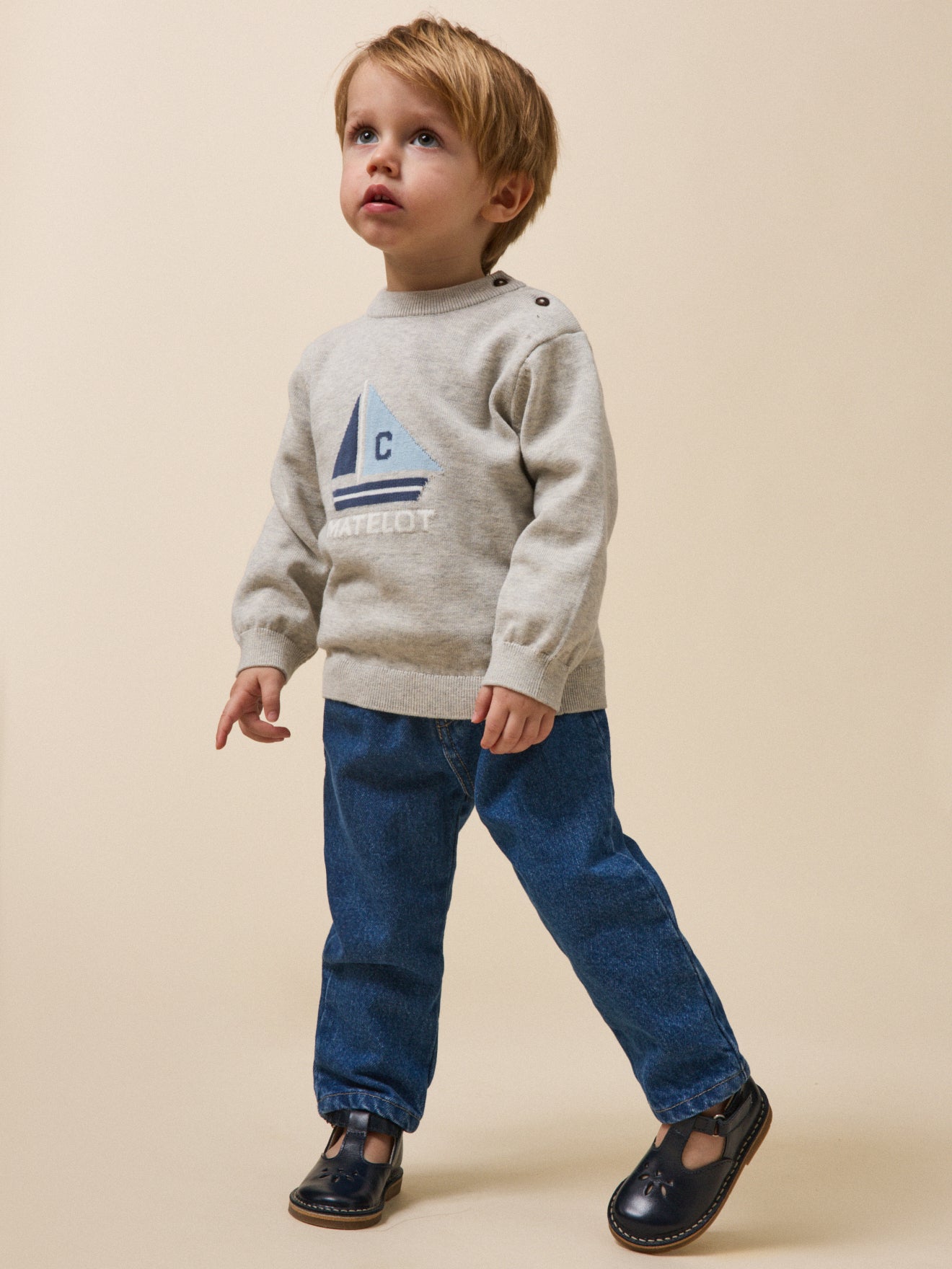 Pull Bébé en coton biologie et laine