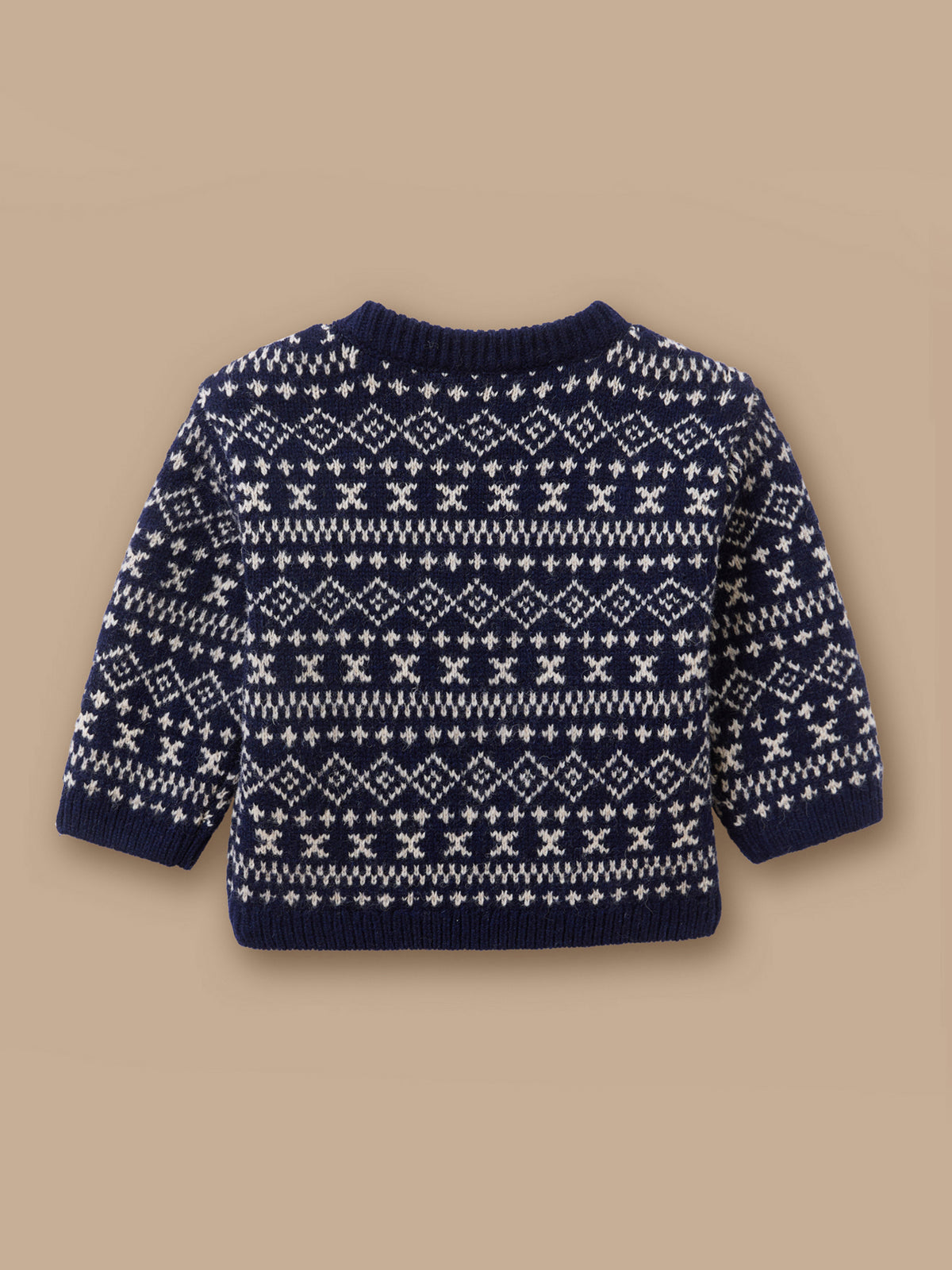 Jacquard wollen trui voor baby's