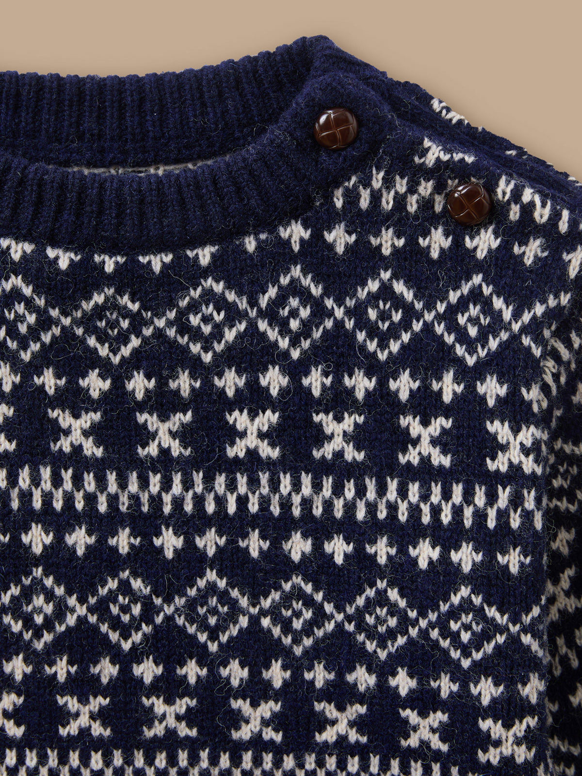 Jacquard wollen trui voor baby's
