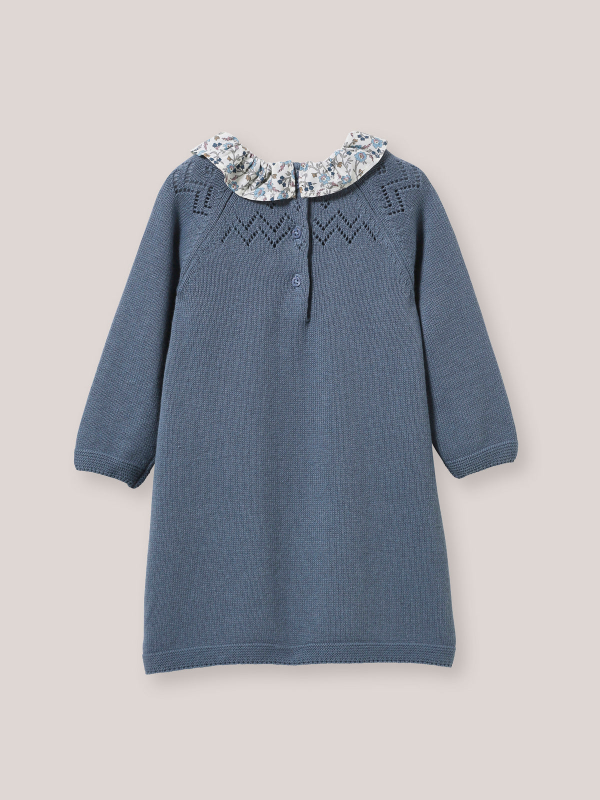 Robe en tricot col en tissu Liberty Bébé