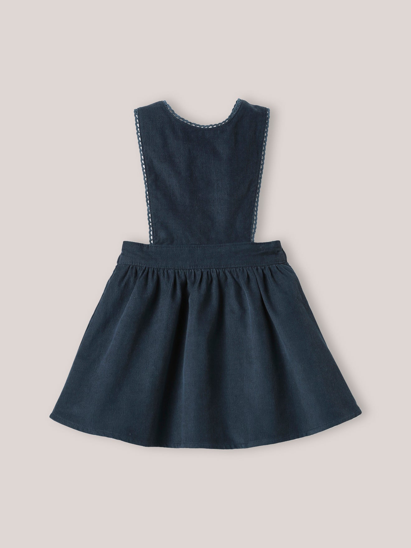 Velours babyjurk in salopettemodel