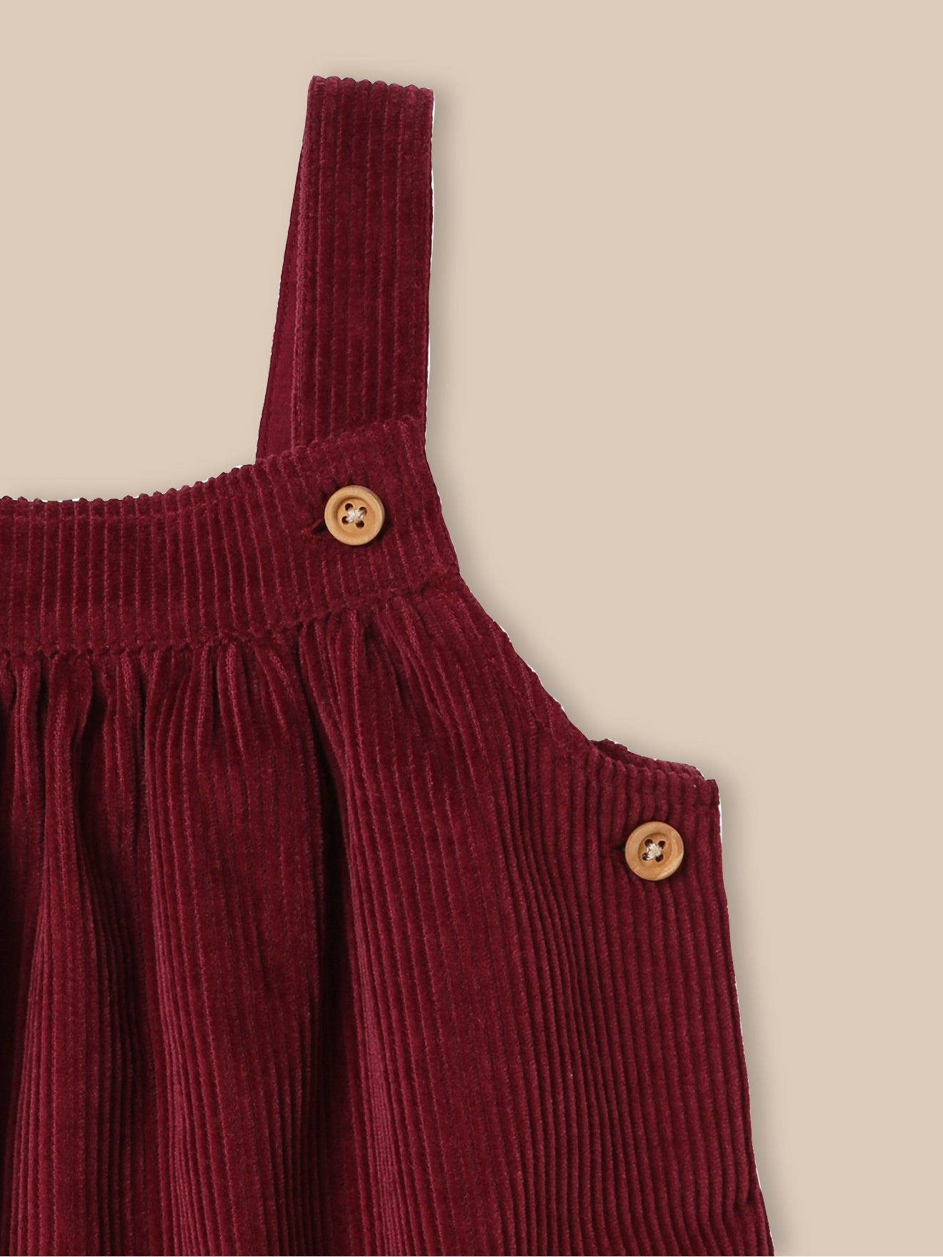 Babyjurk in grof geribd velours