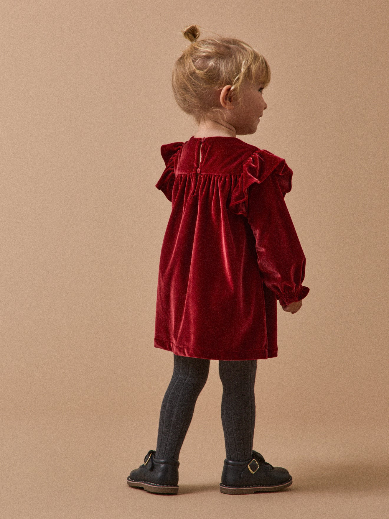 Robe en panne de velours bébé